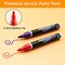 24 Colors Acrylic Paint Pens Medium Tip Quick Drying Paint Marker Kit for Rock Painting Fabric Wood Canvas Metal Ceramic Glass - Set of 24 Colors Acrylic Pen Craft Supplies Gift for Crafter in Your Life